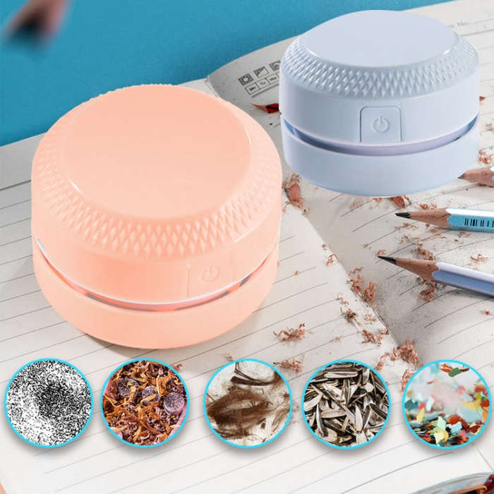 2PCS Desktop Mini Vacuum Cleaner Rubber Confetti Keyboard Cleaner(Pink)
