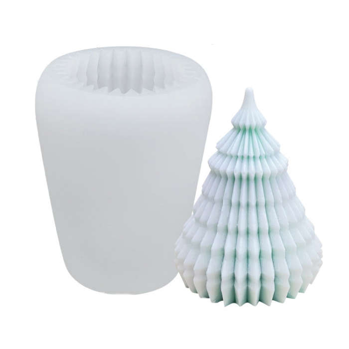 DIY Christmas Candle Aromatherapy Gypsum Silicone Mold, Shape: Origami Christmas Tree