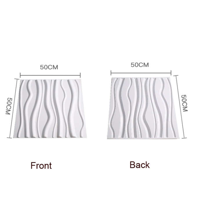 PVC Material Stereo 3D Shooting Background Board Photo Props,50 X 50cm(D094 European -style White)