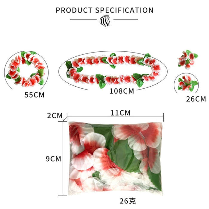 5 PCS CK-053 12-Color Petal Party Decoration Hawaiian Wreath(2)