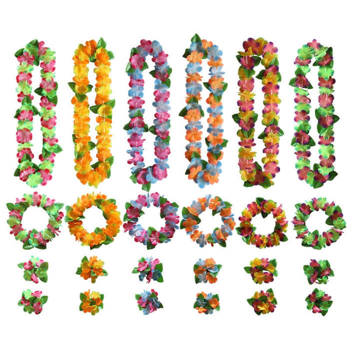 5 PCS CK-053 12-Color Petal Party Decoration Hawaiian Wreath(3)