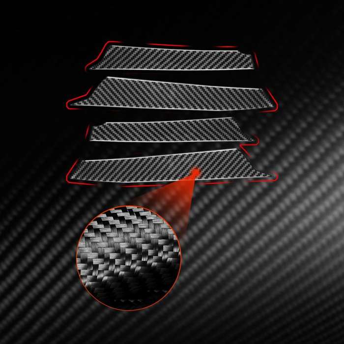For Chevrolet Corvette C8 4pcs /Set Taillight Decorative Strip(Black)