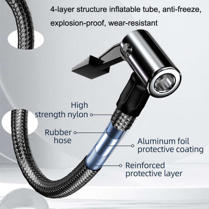 YX1819 Car Wired Portable Air Pump Electric Vehicle Tire High Power Inflator(Black)