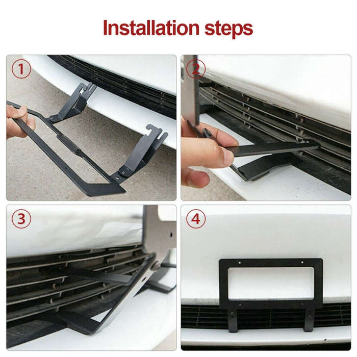 Punch-free Front License Plate Holder American License Plate Bracket(For Tesla Model 3)
