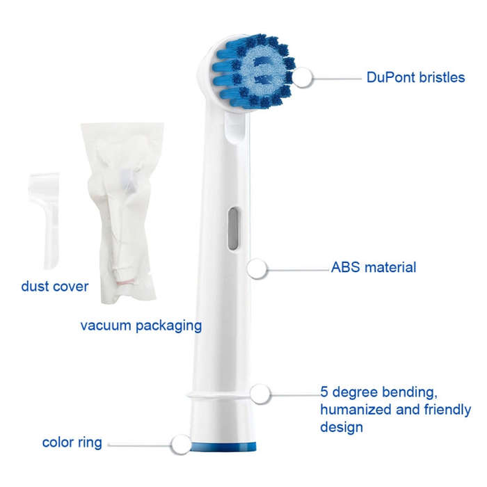 2 PCS For Oral-B Full Range of Electric Toothbrush Replacement Heads(Multi -angle Cleaning)