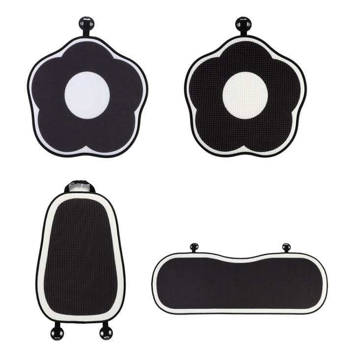 Ice Silk Simple Car Breathable Seat Cushion Cool Pad Summer Universal, Style: Honeycomb Flower Fr...