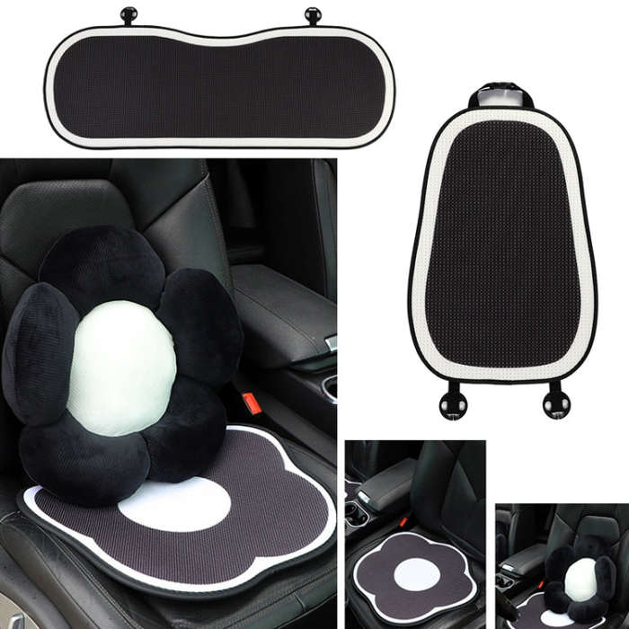 Ice Silk Simple Car Breathable Seat Cushion Cool Pad Summer Universal, Style: Honeycomb Flower Fr...