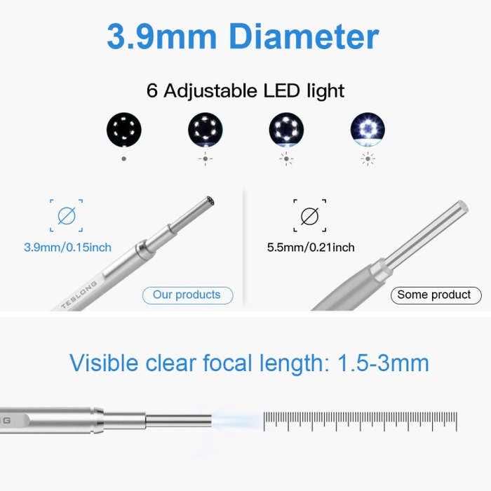 TESLONG MS450 4.5 inch HD Smart Screen Otoscope with 32GB Memory Card