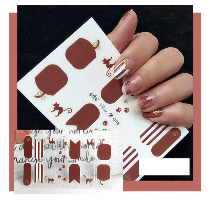 10 PCS 3D Hot Stamping Waterproof Nail Art Sticker(Z/A083)