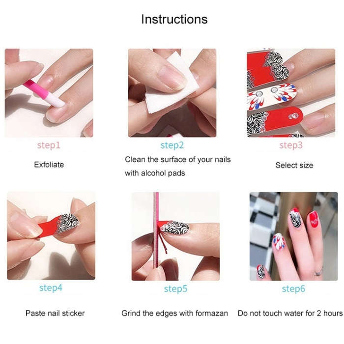 10 PCS 3D Hot Stamping Waterproof Nail Art Sticker(Z/A083)