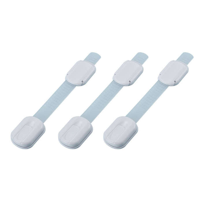Slide Adjust Baby Safety Lock Refrigerator Drawer Lock(White)