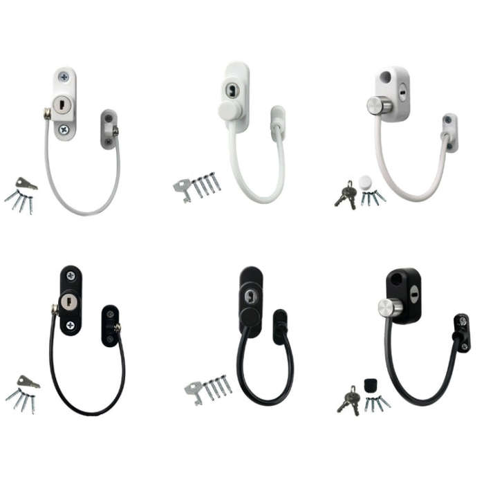 Children High-rise Anti-fall Safety Lock Window Push Limiter, Color: White