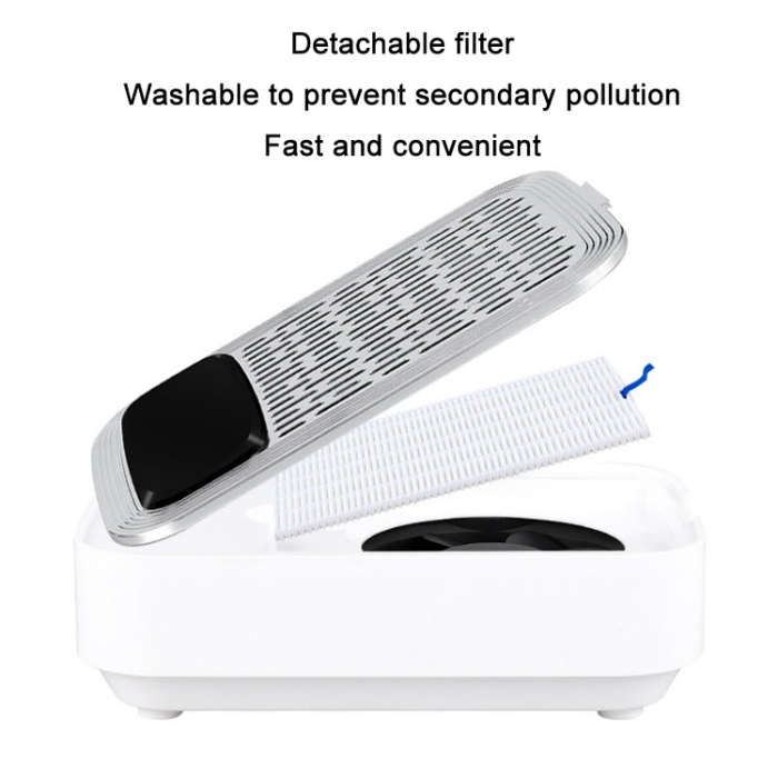80W Wireless Rechargeable Nail Vacuum Cleaner, Specification: US Plug (White)