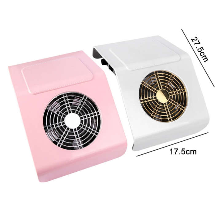 40W Nail Art Vacuum Cleaner Dust Collector, Specification: EU Plug (White)