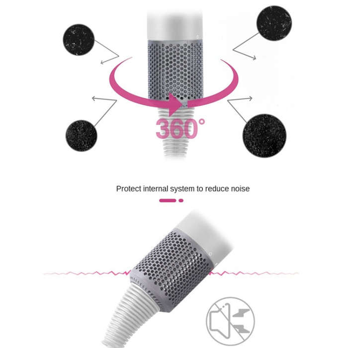 2 PCS Outer Cover Dust Filter for Dyson Hair Dryer HD01/HD03/HD08(Red)