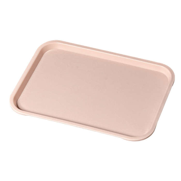 Plastic Household Fruit Tray Afternoon Tea Cake Tray, Size: 41x30x2 cm(Pink)