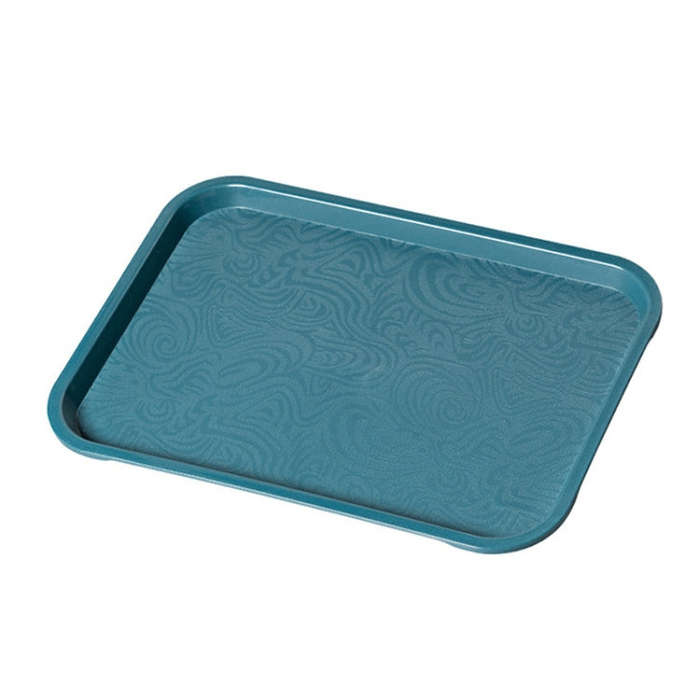 Plastic Household Fruit Tray Afternoon Tea Cake Tray, Size: 41x30x2 cm(Blue)