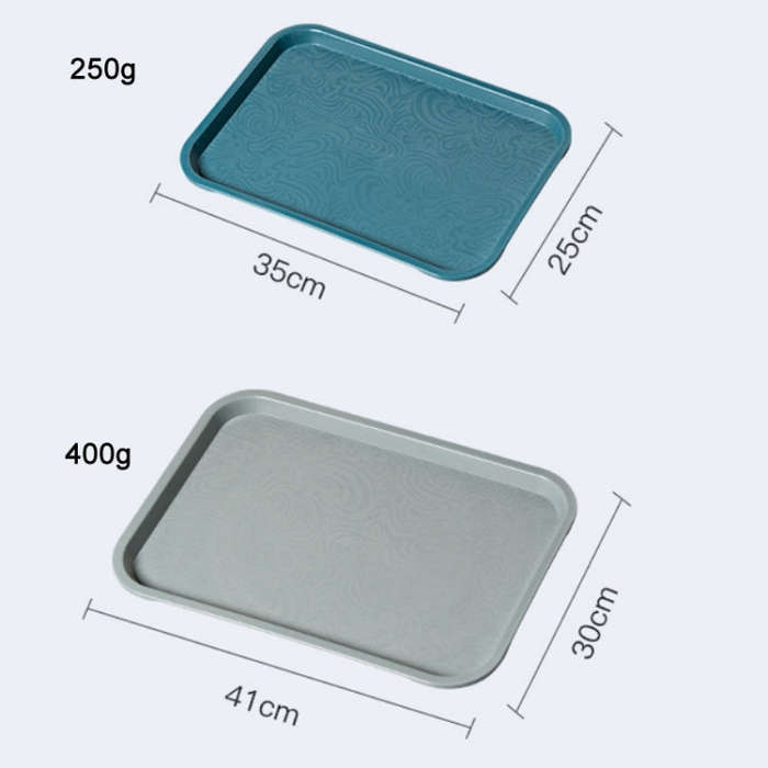Plastic Household Fruit Tray Afternoon Tea Cake Tray, Size: 41x30x2 cm(Blue)