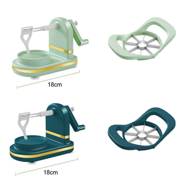 Hand Crank Fruit Peeler Apple Divider Dicer(Light Green)