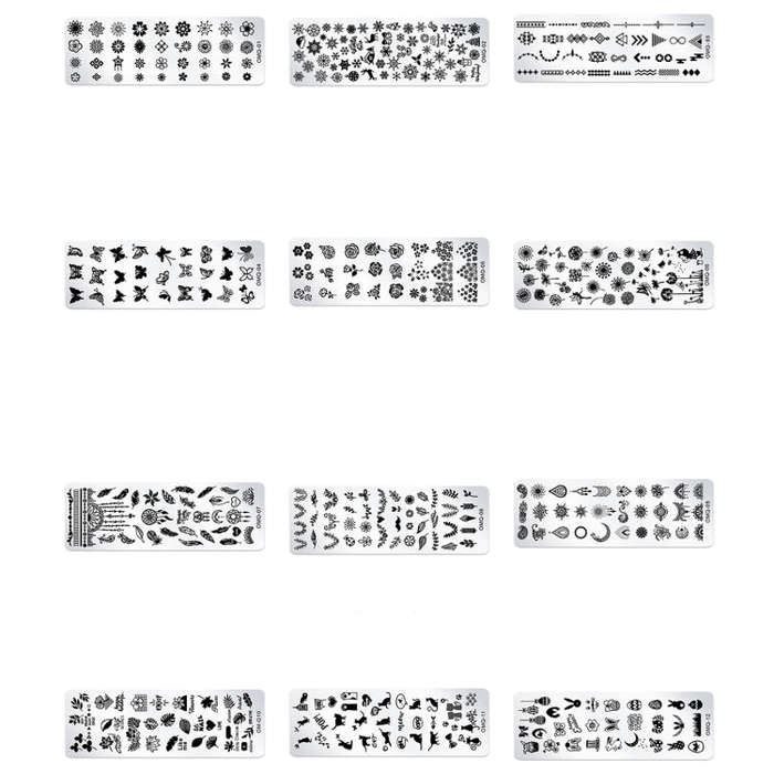 5 PCS Nail Art Print Template Nail Art Tools(OMQ-10)