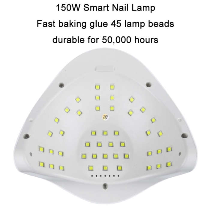 SunX5Max 150W Nail Polish Glue LED Phototherapy Induction Baking Lamp(US Plug)
