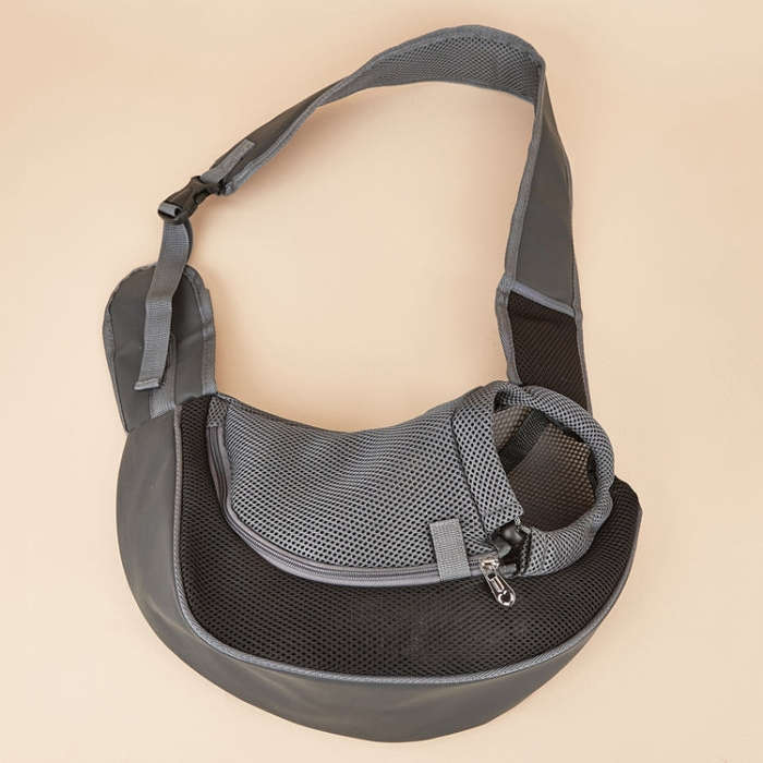Pet Bag Widened Shoulder Strap Breathable Messenger Cat Bag,Size: Small(Black)