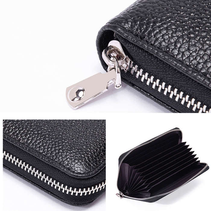 1659 RFID Anti-magnetic Anti-theft Passport Bag Document Bag Wallet(Baby Pink)