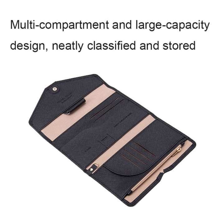 1655 RFID Anti-magnetic Anti-theft Passport Bag Document Bag Card Bag(Red)