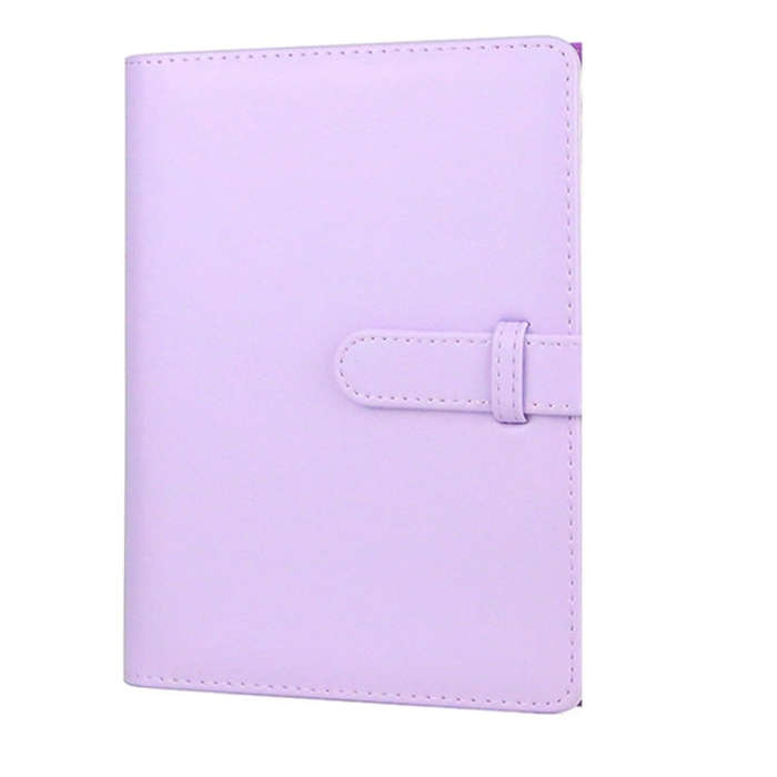 CAIUL 3 Inch PU Leather Photo Album Photo Collection Commemorative Book(Clove Purple)