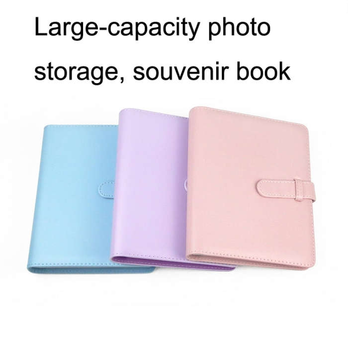 CAIUL 3 Inch PU Leather Photo Album Photo Collection Commemorative Book(Cherry Pink)