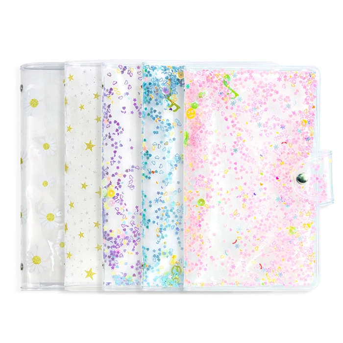 CAIUL 3 Inch PVC Photo Album Large Capacity Collection Commemorative Book(Blue Stream Sand)