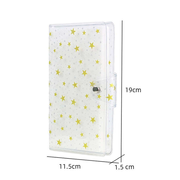 CAIUL 3 Inch PVC Photo Album Large Capacity Collection Commemorative Book(Blue Stream Sand)