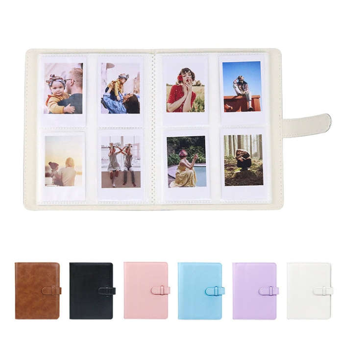 3 Inch PU Leather Retro Photo Album Photo Storage Commemorative Book(Pink)