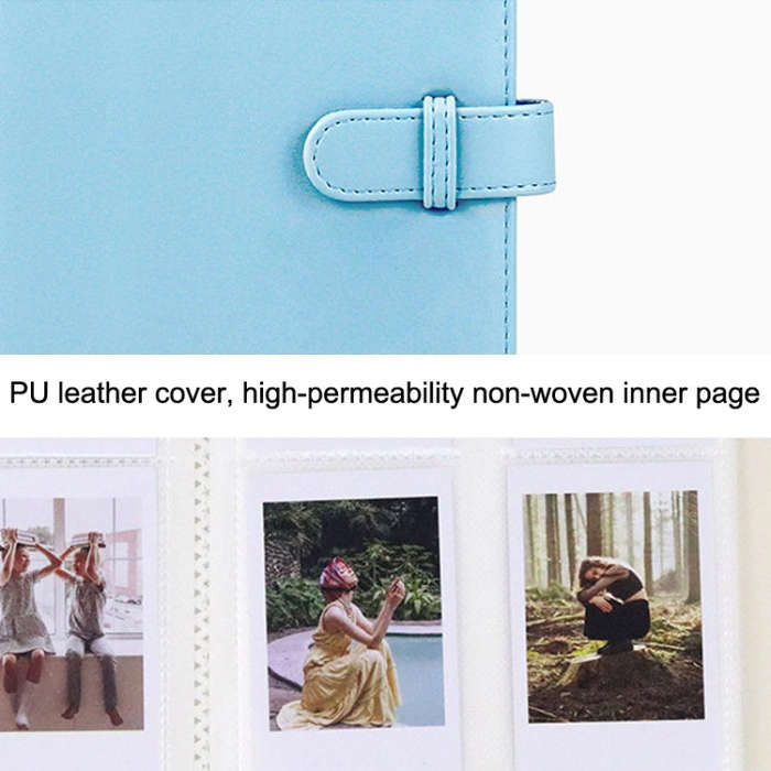 3 Inch PU Leather Retro Photo Album Photo Storage Commemorative Book(Pink)