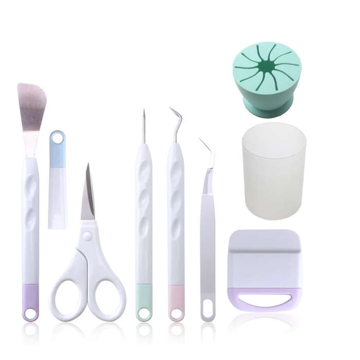 6 In 1+Recycler+Pen Holder Vinyl Weeding Tool Set DIY Silhouette Embossed Engraving Tool
