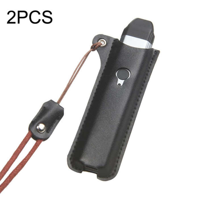 2PCS Electronic Cigarette Anti-drop Protection Case With Lanyard For Uwell Caliburn(Black)