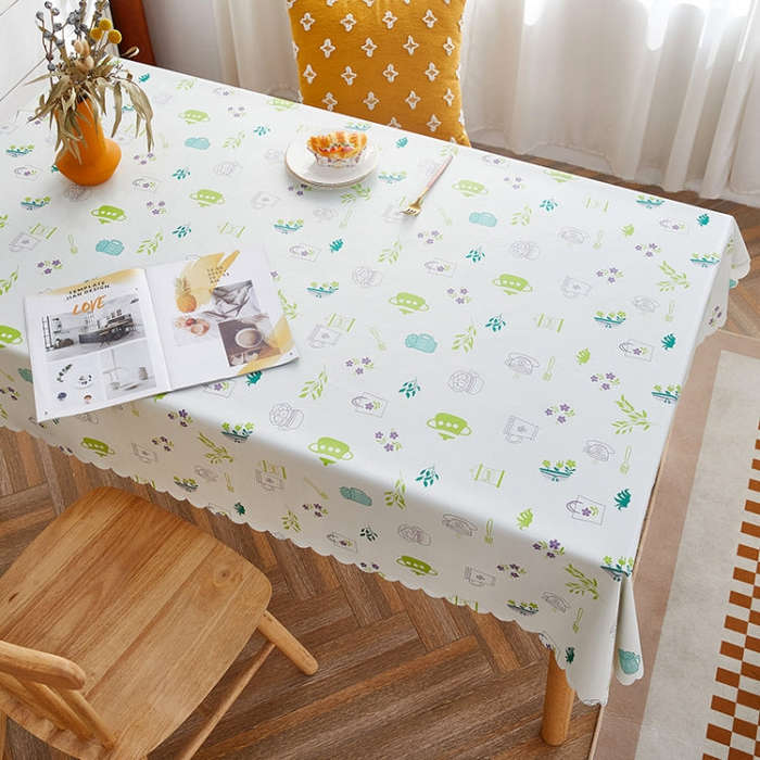 Rural Farm PVC Paper Waterproof Oil Wash Desktop Table Cloth, Size: 140x200cm(Romantic House)