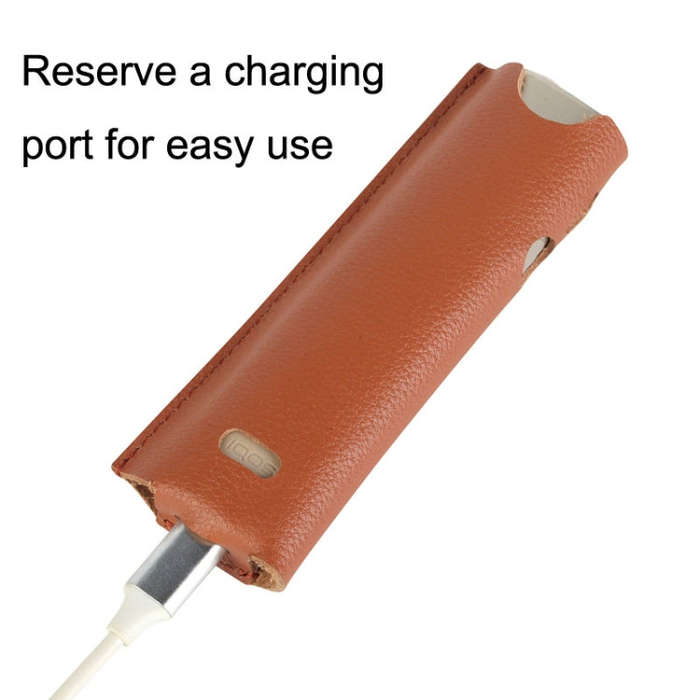 Electronic Cigarette Leather Protective Case For IQO ILUMA ONE, Style: Lychee Pattern (Brown)