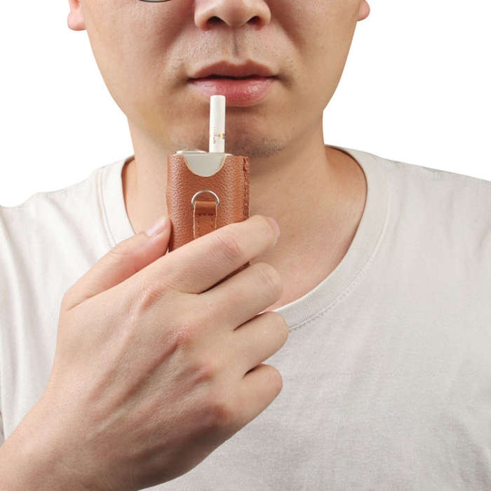 Electronic Cigarette Leather Protective Case For IQO ILUMA ONE, Style: Lychee Pattern (Brown)