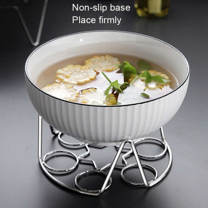 2 PCS Kitchen Stainless Steel Steamed Egg Rack, Style: 4.0 Line 6-pointed Star Short Feet