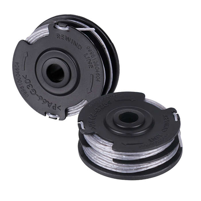 Lawnmower Nylon Double Layer Mowing Line Playing Rope Spool Replaces Greenworks(Black)