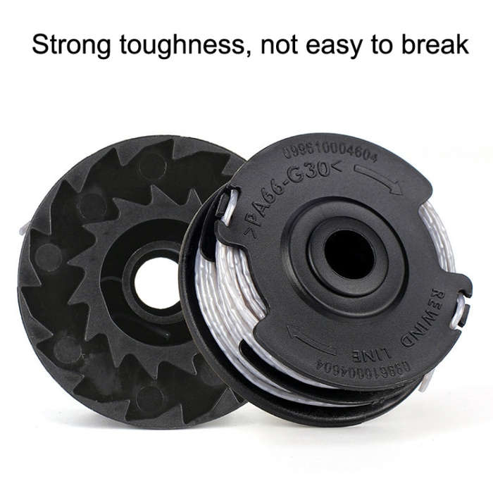 Lawnmower Nylon Double Layer Mowing Line Playing Rope Spool Replaces Greenworks(Black)