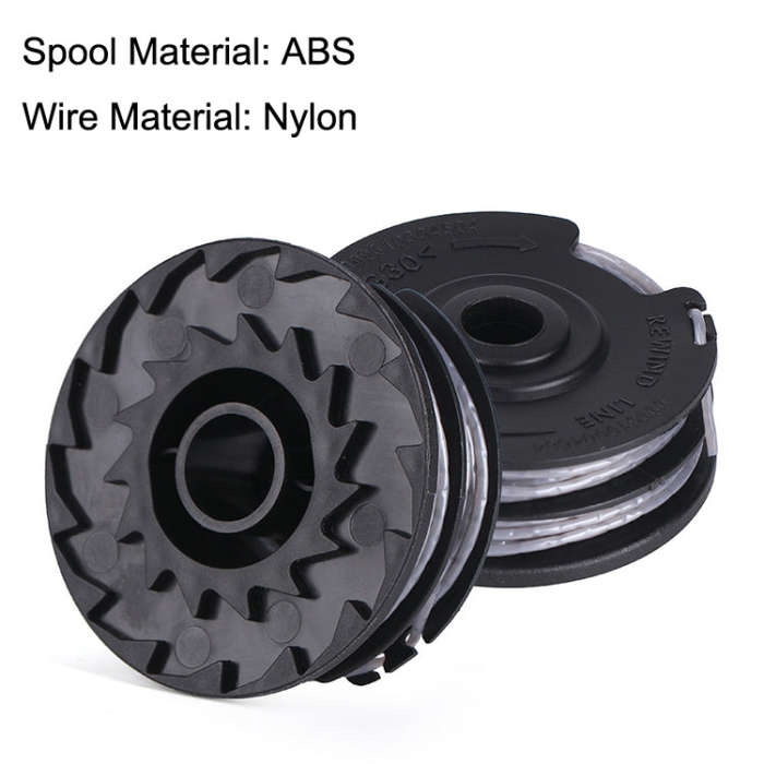 Lawnmower Nylon Double Layer Mowing Line Playing Rope Spool Replaces Greenworks(Black)