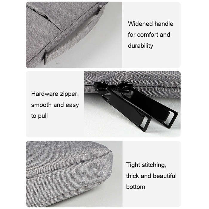 ST02 Large-capacity Waterproof Shock-absorbing Laptop Handbag, Size: 13.3 inches(Navy Blue)