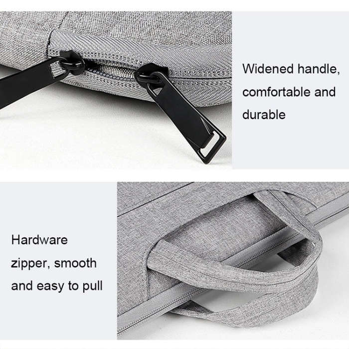 ST01 Large-Capacity Waterproof Shock-Absorbing Laptop Handbag, Size: 13.3 inches(Grey)