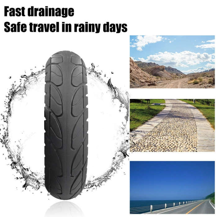 X0375 Electric Scooter 10 inch Explosion-proof Rubber Tire For Ninebot Max G30(Black)