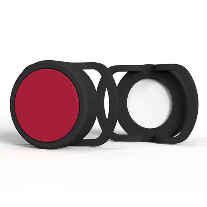 2 PCS  Anti-Lost Tracker Silicone Case for AirTag,Size:  24mm(Black+Red)