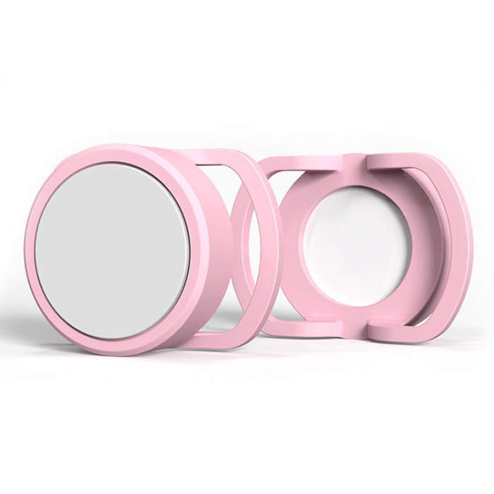 2 PCS  Anti-Lost Tracker Silicone Case for AirTag,Size:  24mm(Pink+White)