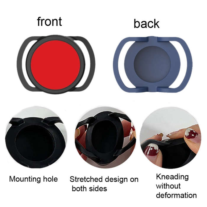 2 PCS  Anti-Lost Tracker Silicone Case for AirTag,Size:  24mm(Dark Green+Wine Red)