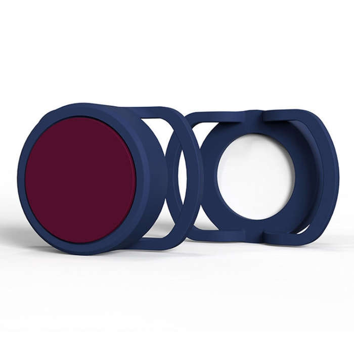 2 PCS  Anti-Lost Tracker Silicone Case for AirTag,Size:  30mm(Midnight Blue+Wine Red)